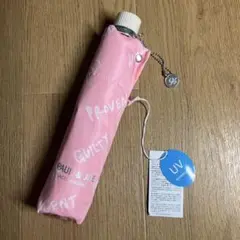 【未使用品】ポールアンドジョー 猫×ロゴ 晴雨兼用 折り畳み傘 ピンク