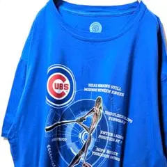 スポーツクレイトMLB シカゴカブス デカロゴ Tシャツ ブルー青 XL 古着