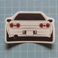 防水ステッカー　自動車　白　後面　D6