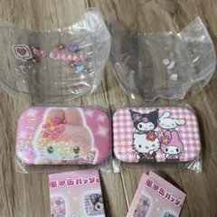 ★サンリオキャラクターズ ときめき平成コギャル プリクラ風缶バッジ&カバー