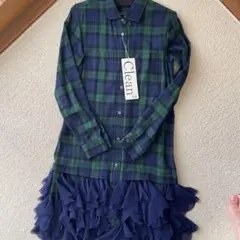 新品　　Clean2 ブラックチェック　羽織り