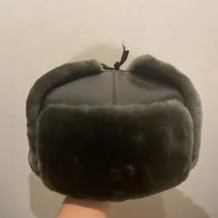 フライトキャップ レザー風
