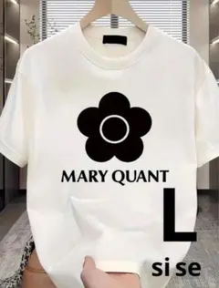大人気　MARY QUANT フラワーロゴ Tシャツ Lサイズ　ホワイト
