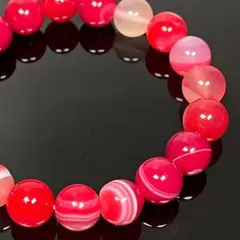 a22.レッドストライプアゲート10mm 天然石ブレスレット パワーストーン