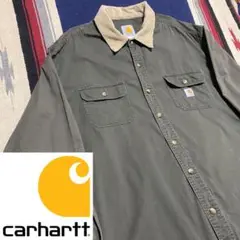90s 古着 カーハート コーデュロイ シャツ ビッグシルエット ゆるだぼ