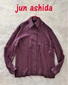 希少!jun ashida ジュンアシダ 千鳥格子 ロングスリーブシャツ