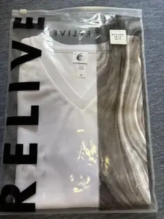 【正規品　新品】RELIVE ポリエステル Vネック 白 Sサイズ　男女兼用