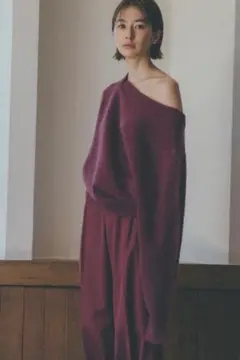 【8/28まで出品】CLANE ボートネックヤクニット