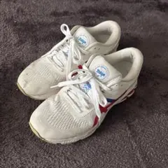 ASICS シューズ ホワイト/レッド/ブルー