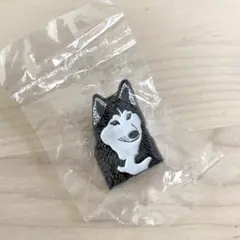 新品 未使用 シベリアンハスキー ハスキー ピンバッジ ケース付き