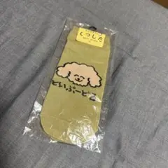 プードルイラスト ベージュソックス