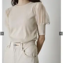 azulbymoussy シアースリーブパフトップス