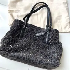 JIMMY CHOO ヒョウ柄ヌバックトートバッグ