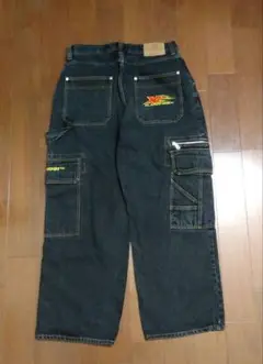 XLARGE　エクストララージ　ブラックカーゴデニム　ジーンズ　34