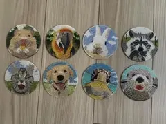 【完成品】動物ダイアモンドアート コースター8個セット