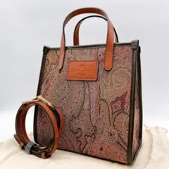 保存袋付き　極美品　ETRO 2wayバッグ ペイズリー 斜め掛け　c644