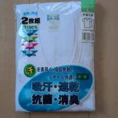 綿100% 半袖U首Tシャツ 2枚組 Lサイズ