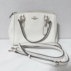 【正規店クリーニング済】COACH コーチ ホワイト ショルダーバッグ