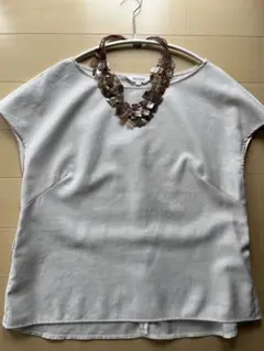 ネックレス　貝　ブラウン系
