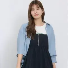 シャーリングクロップド シャツ