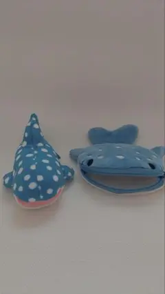 ジンベイザメクリップぬいぐるみ&ポーチ