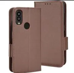 京セラ Android One S9 ケース 手帳型 ストラップ 付き ブラウン