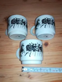 KAKAMU CHINA マグカップ　3個セット　昭和レトロ