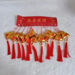 ✪春節用品 タッセル 縁起のいい お守り チャーム 新年 12個