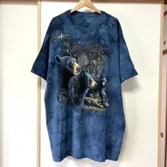 THE MOUNTAIN ザマウンテン 熊 クマ 半袖 tシャツ 青 3XL ②