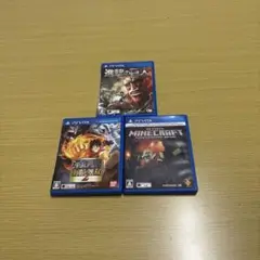 PS Vita用ソフト3本セット ワンピース 進撃の巨人 マインクラフト