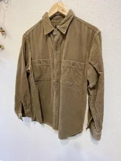 UNIQLO ユニクロ　メンズ　コーデュロイ　長袖　シャツ　Lサイズ　ベージュ