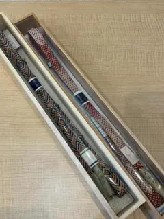 【五嶋紐】新品未使用品　帯締め　組紐　和装用　木箱入り　2点セット