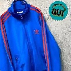 USA古着○アディダス トラックジャケット ジャージ ブルー レディースXL