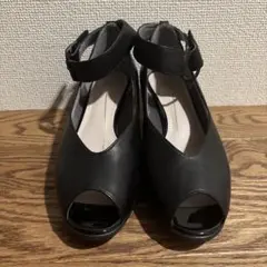 フィットフィット　フレックスヒールニーカーオープントウ　ブラック　24