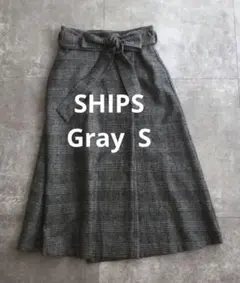 ✴︎✴︎SHIPS グレンチェック　ミモレスカート✴︎✴︎