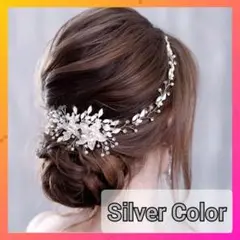 ヘアアクセサリー シルバー 銀 かわいい 髪飾り ヘッドドレス ウェディング ⑭