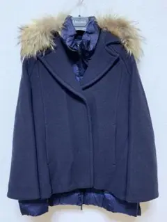 Max Mara マックスマーラ リアルファー付き、ウールコート 美品
