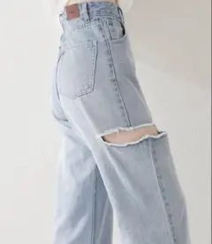 Chico　ダメージワイドデニムパンツ　Sサイズ
