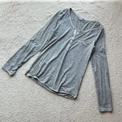 bsk＆you 薄手 ロングTシャツ〔M〕柔らか素材 長袖 ロンT グレー