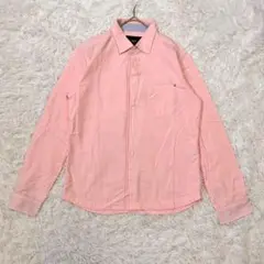 【ニコル】長袖シャツ ピンク ステッチデザイン メンズカジュアル TC229