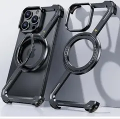 iPhone15 Pro MAX Z CASE ブラックケース　360度回転