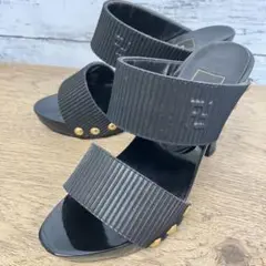 FENDI レディース サンダル 23cm ダブルストラップ ロゴ