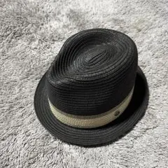 STUSSY ステューシー　ストローハット　中折れ帽　ブラック系