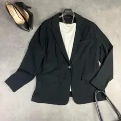 UNIQLO ユニクロ テーラードジャケット 黒 3XL 大きいサイズ 卒入服