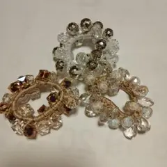 カラフルビーズヘアゴム3個セット