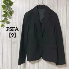 a808＊PSFA スーツジャケット　黒【9】シンプル　オフィス　ウール100%