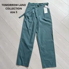 新品タグ付◎トゥモローランドコレクション　日本製　タックパンツ　ベルト付　34S
