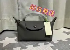 【新品】 LONGCHAMPショルダーバック ルプリアージュレザーXS グレー