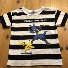 ポケットモンスター ルカリオ ピカチュウ Tシャツ100㎝