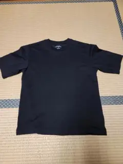 GU ドライポンチクルーネックTシャツ M ブラック